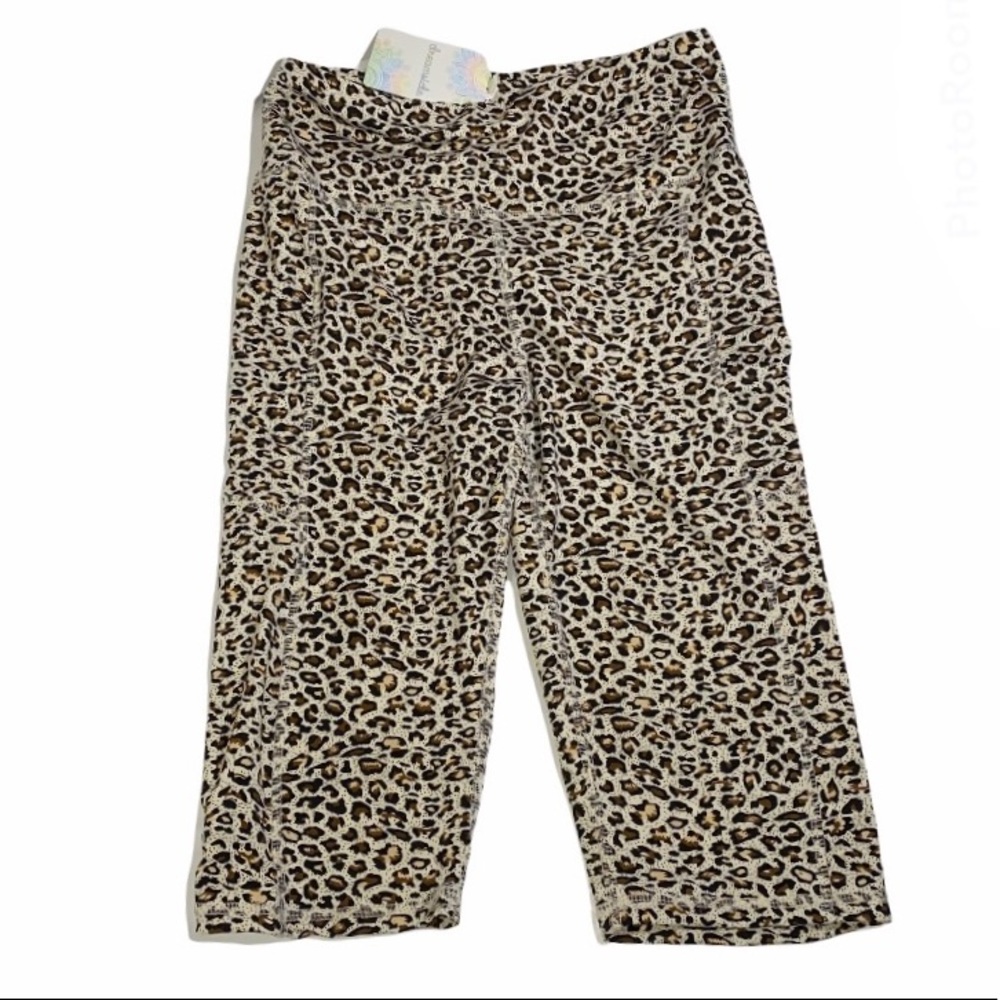 Bicycle Shorts Leopard Print High Rise Pockets Dreamsicle Women’s Size Small